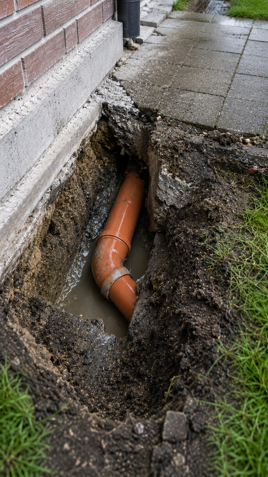 Canalisation extérieure obstruée à Mons